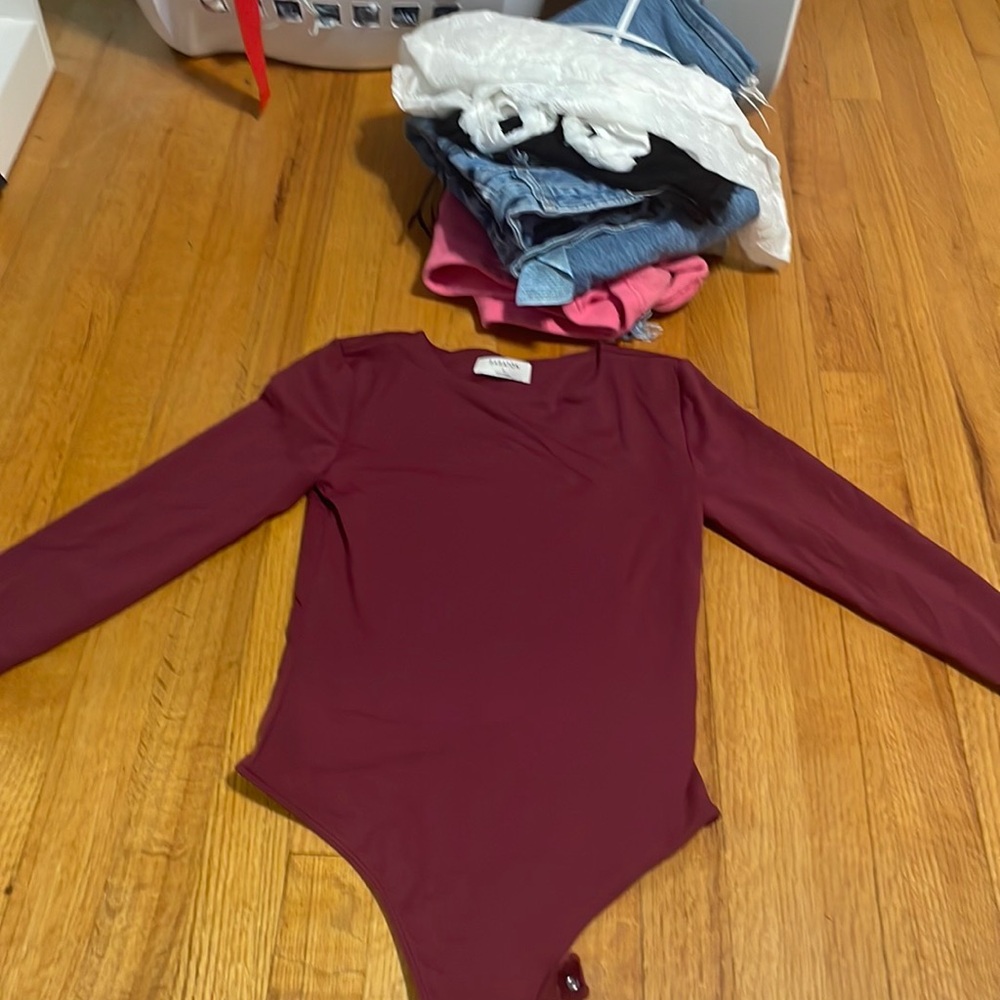 Maroon Ariztia bodysuit
